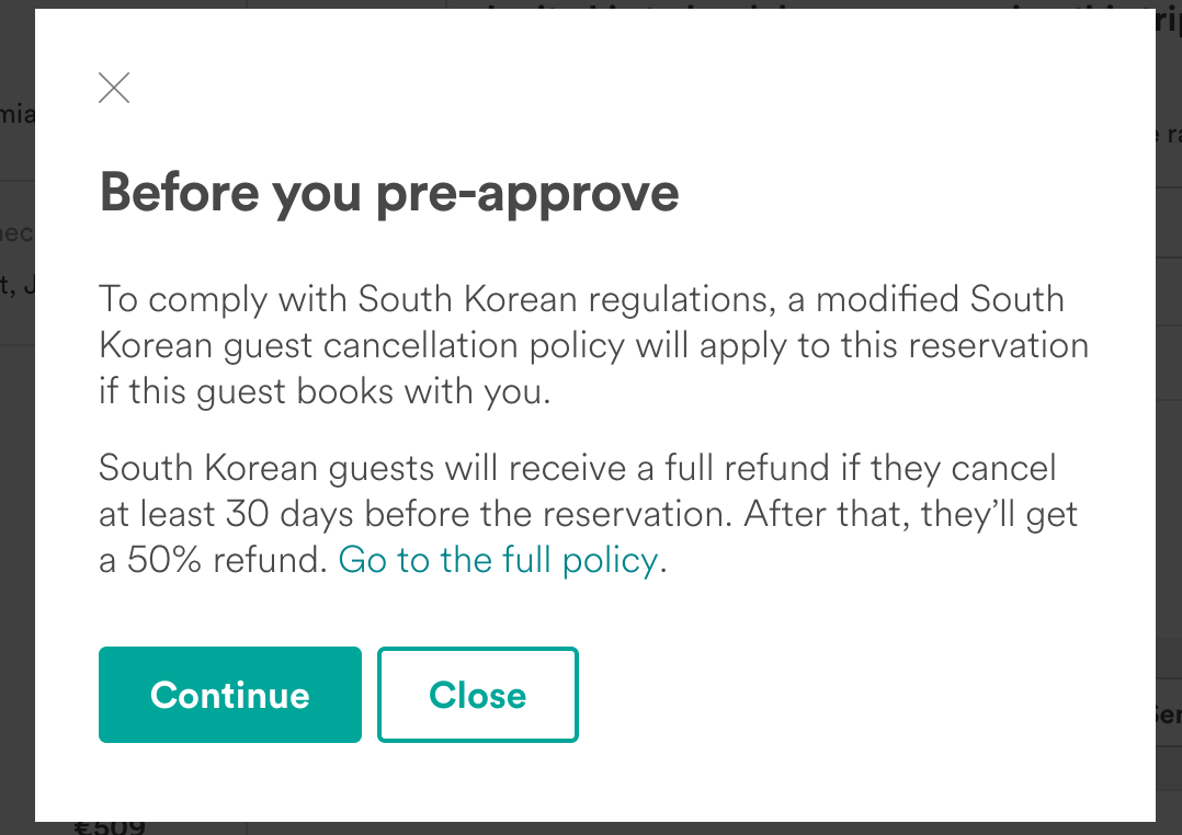 airbnb long term cancellation policy